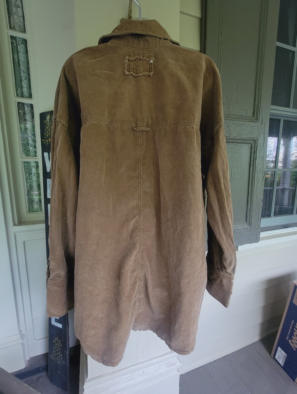We The Free People Baby Cord Brown Corduroy Button-Down Shirt Top Shacket - Picture 7 of 14